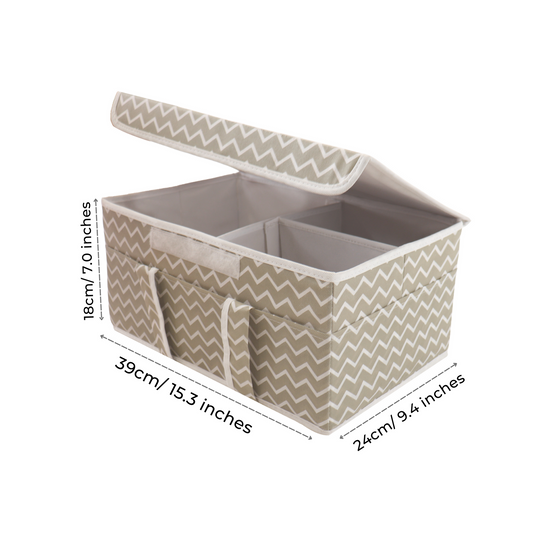 SWIFTZA Baby Diaper Storage Caddy with Lid