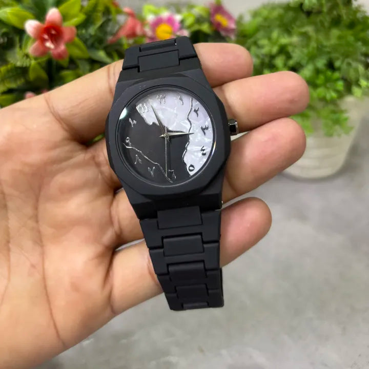 Black Arabic Aura Watch For Men